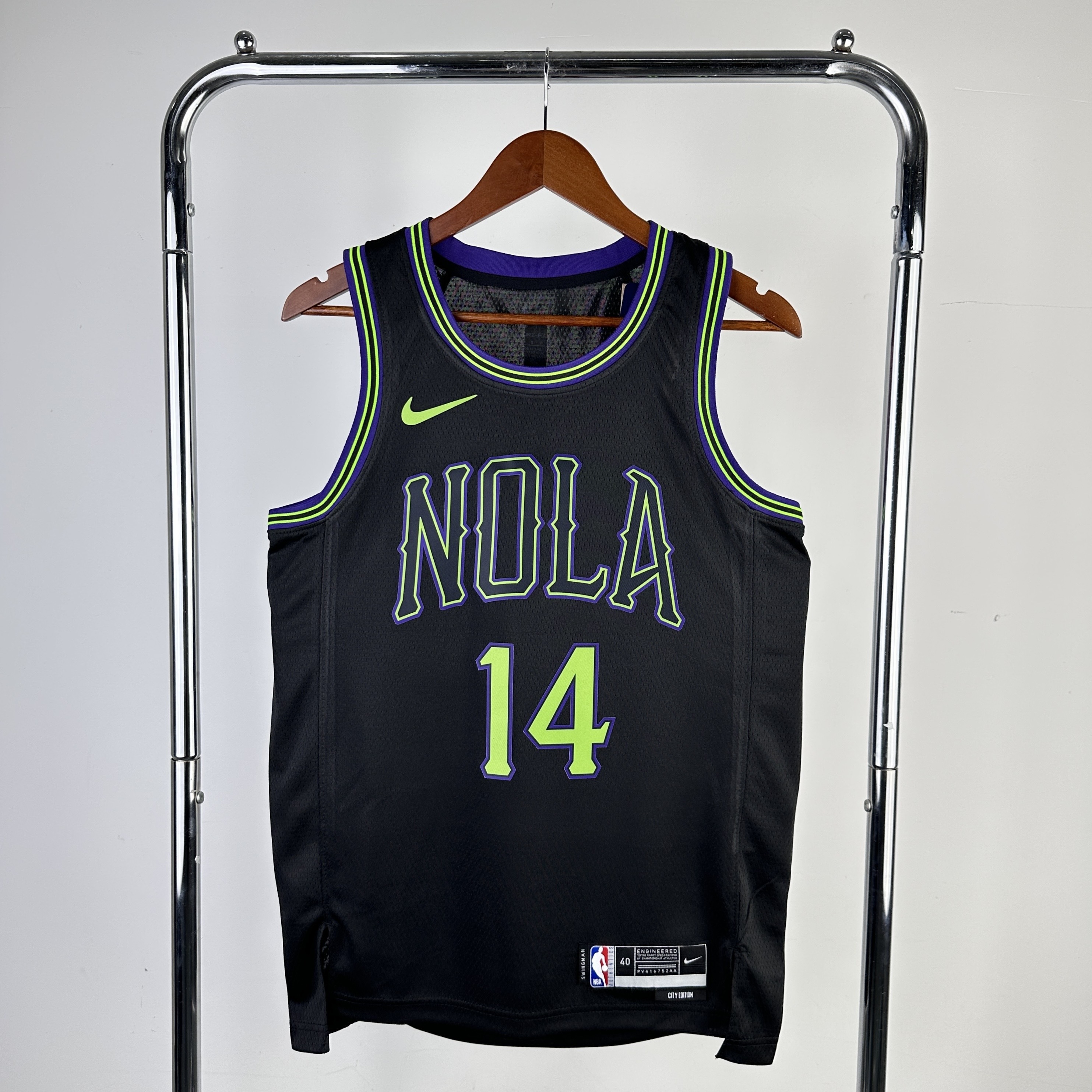 Men New Orleans Pelicans #14 Ingram black 2025 NBA jersey